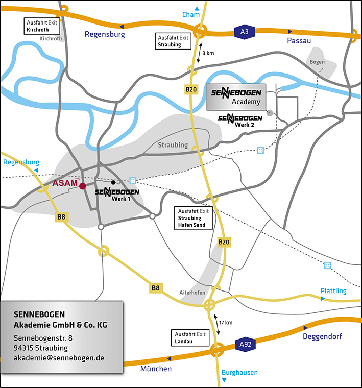 Directions to the SENNEBOGEN Academy - How to get to us